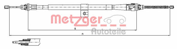 Metzger 17.0007 Cable Pull, parking brake 170007