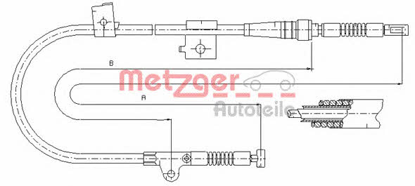 Metzger 17.0216 Parking brake cable left 170216
