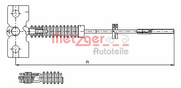 Metzger 17.0221 Cable Pull, parking brake 170221