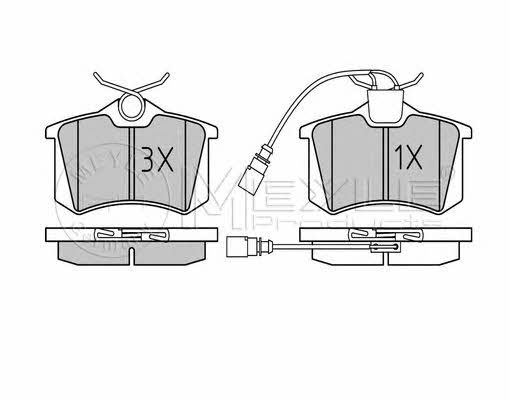 Meyle 025 235 5417/W Brake Pad Set, disc brake 0252355417W