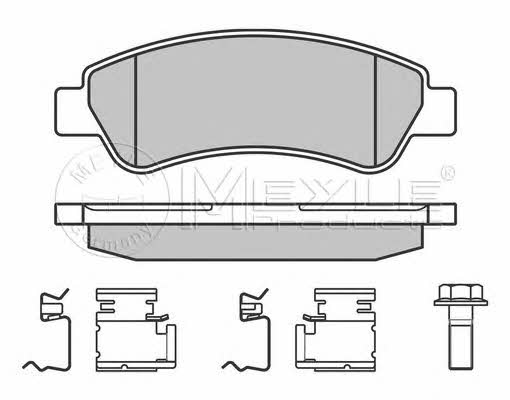 Meyle 025 244 6519/PD Brake pad set 0252446519PD 0252446519PD Meyle Brake pad set