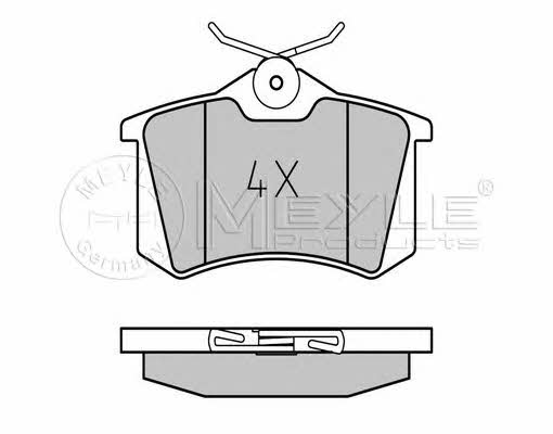 Rear brake pad set Meyle 025 209 6117