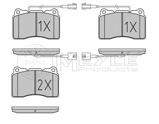 Disc brake pad set Alfa Romeo 166: 0252309216W Meyle Brake pad set