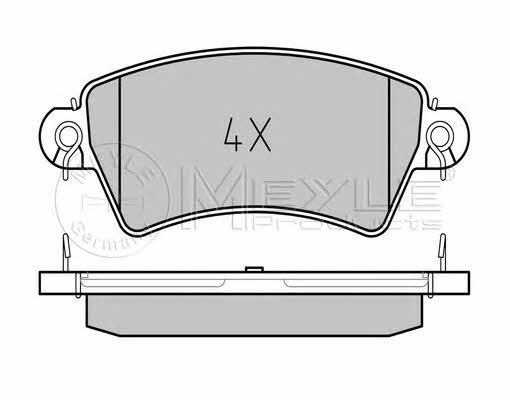 Brake pad kit Peugeot 306: 0252339617 Meyle Brake pad set