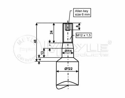3266240008 Meyle Shock absorber strut liner