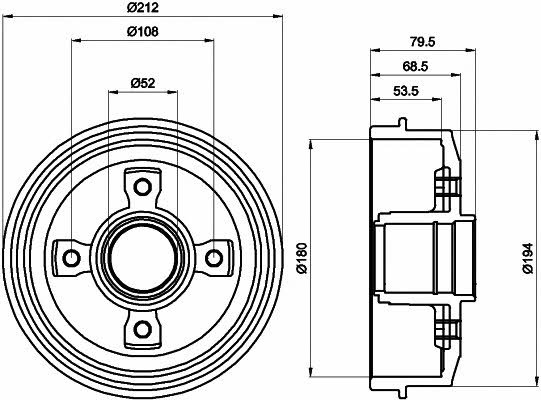 Mintex MBD032 Rear brake drum MBD032