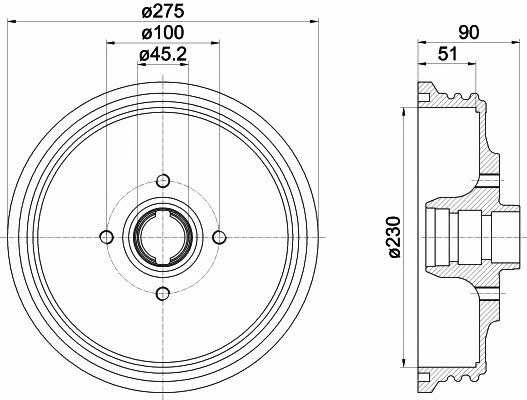 Mintex MBD237 Rear brake drum MBD237