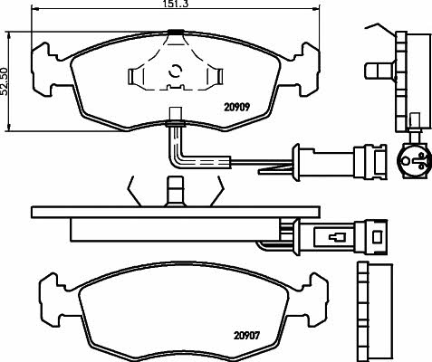 Mintex MDB1236 Brake Pad Set, disc brake MDB1236