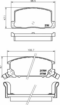 Mintex MDB1325 Brake Pad Set, disc brake MDB1325