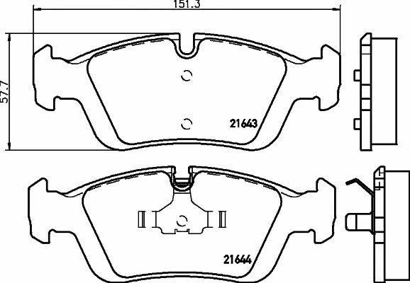 Mintex MDB1538 Brake Pad Set, disc brake MDB1538