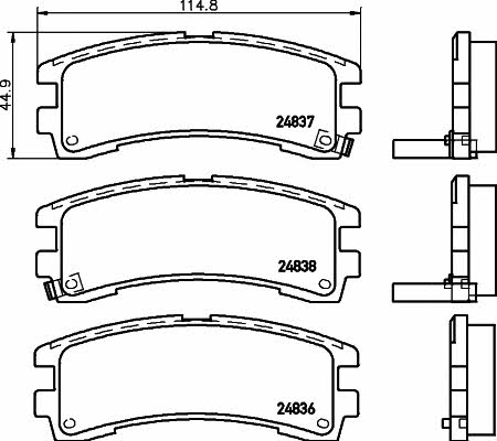 Mintex MDB1661 Brake Pad Set, disc brake MDB1661