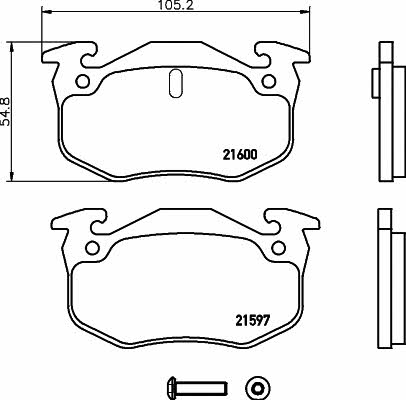 Mintex MDB1677 Brake Pad Set, disc brake MDB1677