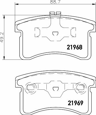 Mintex MDB1687 Brake Pad Set, disc brake MDB1687