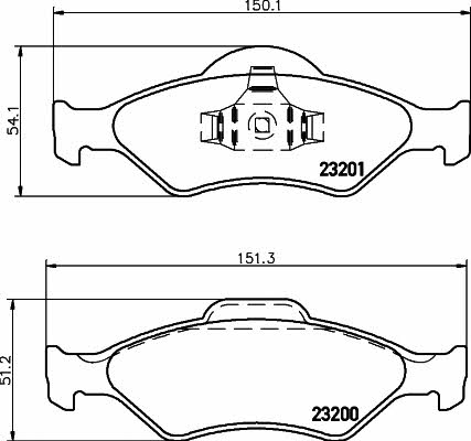 Mintex MDB2059 Brake Pad Set, disc brake MDB2059