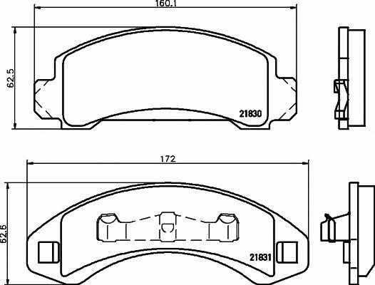 Mintex MDB1786 Brake Pad Set, disc brake MDB1786