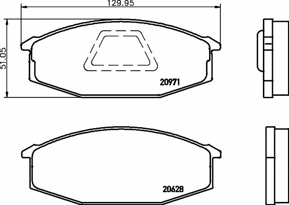 Mintex MDB1816 Brake Pad Set, disc brake MDB1816