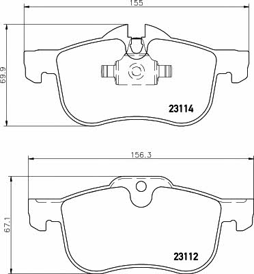 Mintex MDB2011 Brake Pad Set, disc brake MDB2011