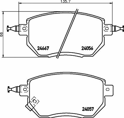 Mintex MDB2387 Brake Pad Set, disc brake MDB2387