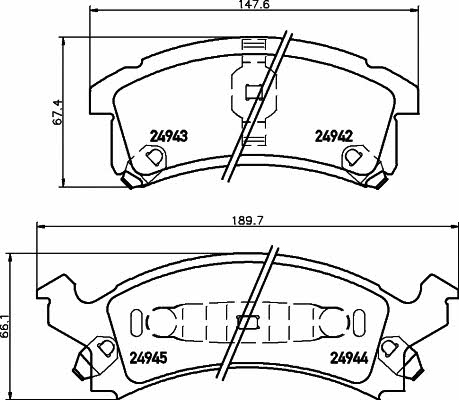 Mintex MDB2398 Brake Pad Set, disc brake MDB2398