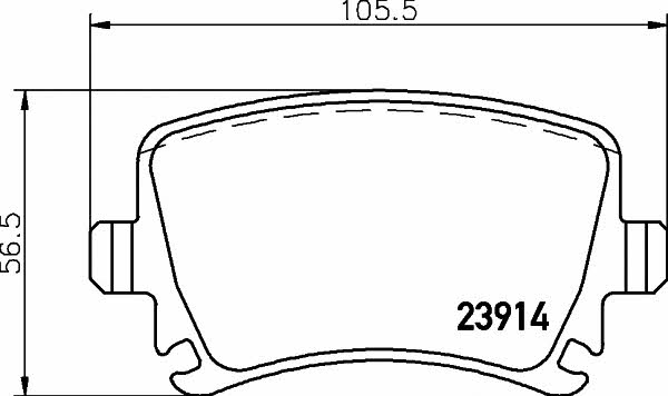 Mintex MDB2580 Brake Pad Set, disc brake MDB2580