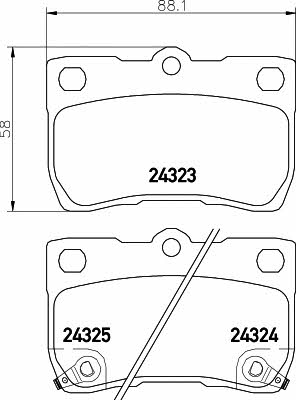 Mintex MDB2728 Brake Pad Set, disc brake MDB2728
