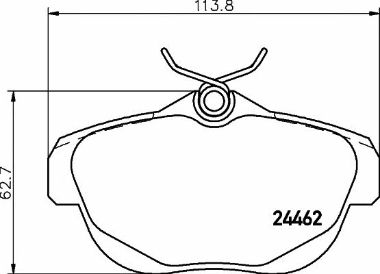 Mintex MDB2858 Brake Pad Set, disc brake MDB2858