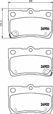 Mintex MDB3051 Brake Pad Set, disc brake MDB3051