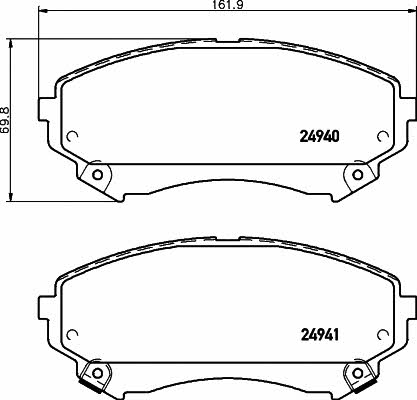 Mintex MDB3080 Brake Pad Set, disc brake MDB3080