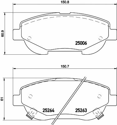 Mintex MDB3139 Brake Pad Set, disc brake MDB3139