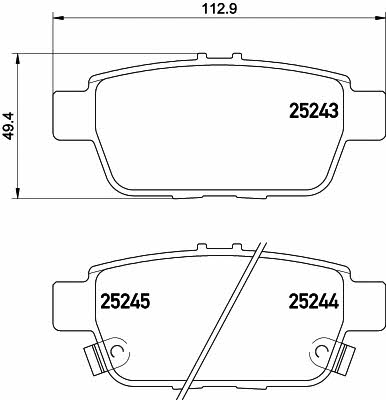 Mintex MDB3196 Brake Pad Set, disc brake MDB3196