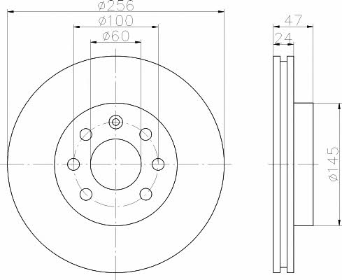 Mintex MDC1388 Front brake disc ventilated MDC1388