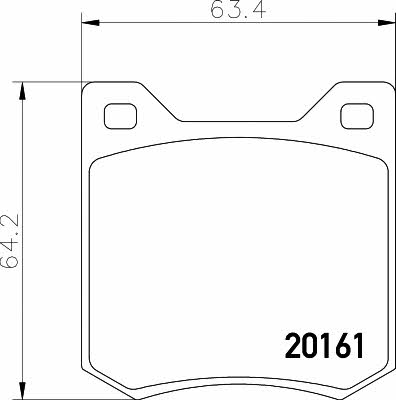 Mintex MGB550 Brake Pad Set, disc brake MGB550