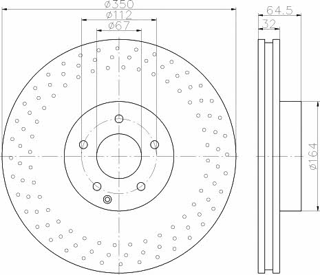 Mintex MDC1915 Front brake disc ventilated MDC1915