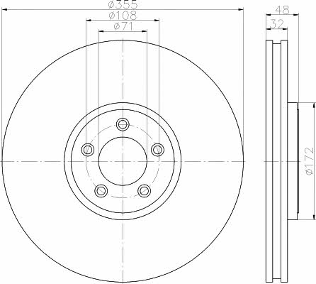 Mintex MDC2111 Front brake disc ventilated MDC2111