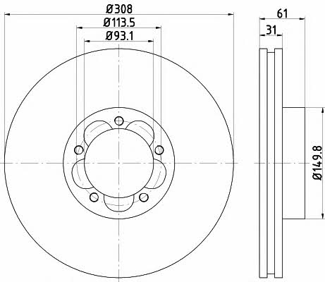 Mintex MDC2696 Brake disc MDC2696