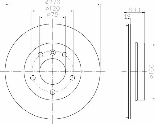 Mintex MDC1053 Brake disc MDC1053