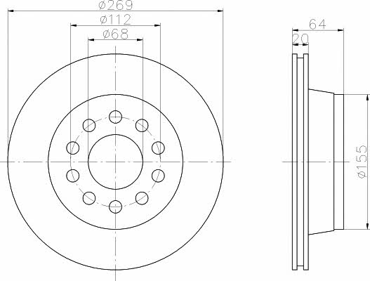 Mintex MDC1241 Brake disc MDC1241