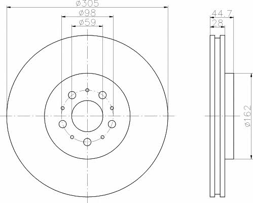 Mintex MDC1356 Brake disc MDC1356