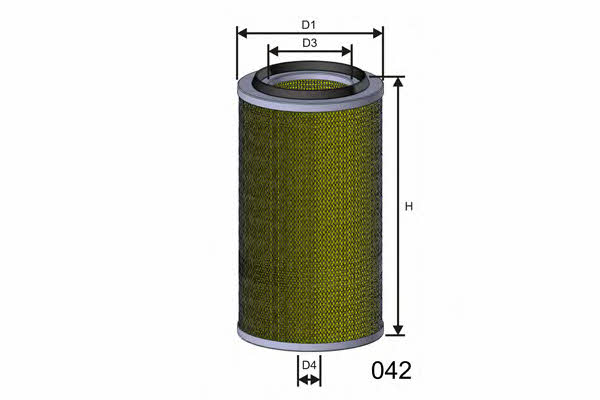 Misfat R1060 Air filter R1060