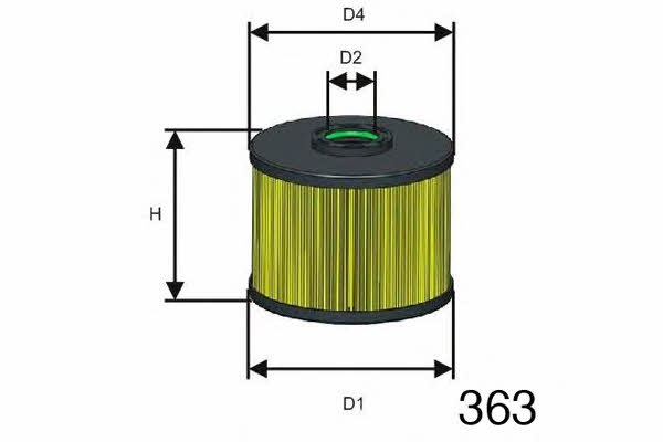 Misfat F128 Fuel filter F128