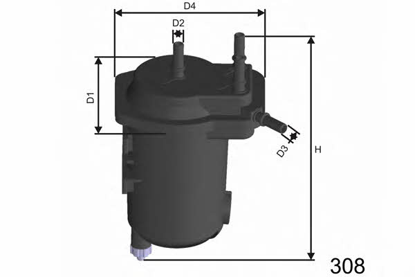 Misfat F114 Fuel filter F114