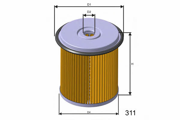 Misfat F676 Fuel filter F676
