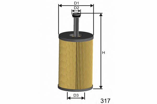 Misfat L105 Oil Filter L105