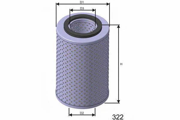 Misfat L555 Oil Filter L555