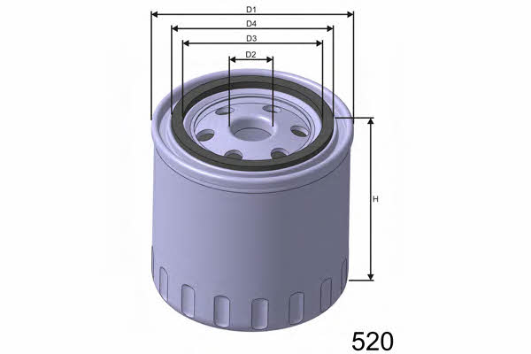 Misfat M306 Fuel filter M306