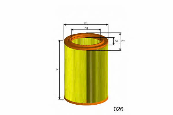 Misfat R258 Air filter R258