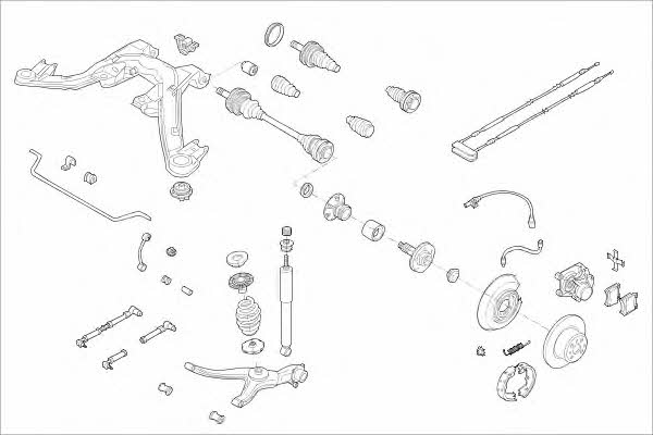  MO09007HA Wheel suspension MO09007HA