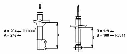 Monroe R3311 Monroe Original rear oil shock absorber R3311