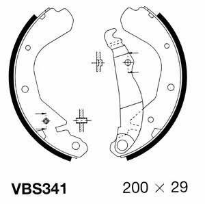 Motorquip VBS341 Brake shoe set VBS341