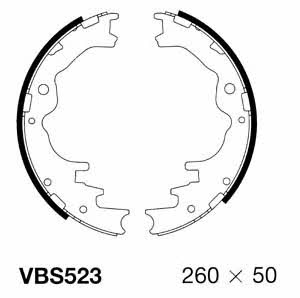 Motorquip VBS523 Brake shoe set VBS523